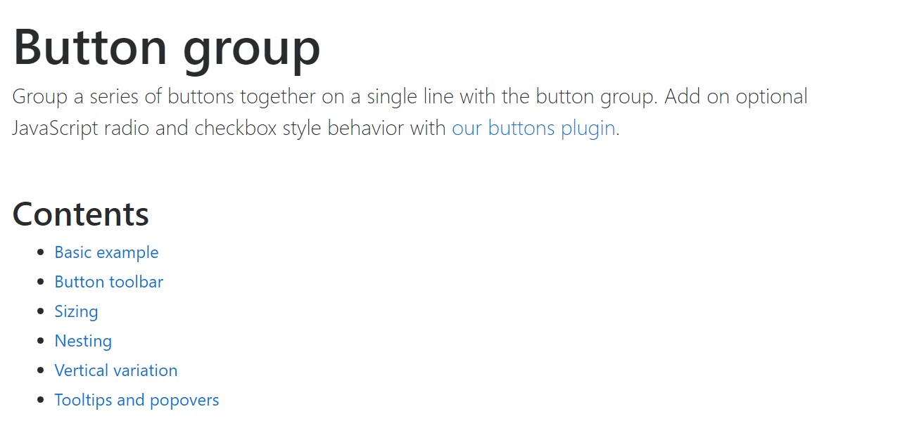 Bootstrap button group official documentation