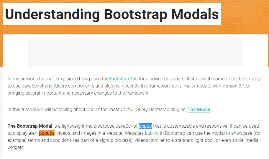  An additional  valuable article about Bootstrap Modal Popup